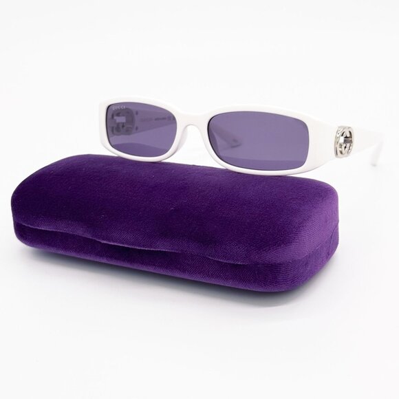 NEW GUCCI SUNGLASSES GG1661S 003 WHITE WOMEN EYEWEAR GUCCI - Picture 3 of 10